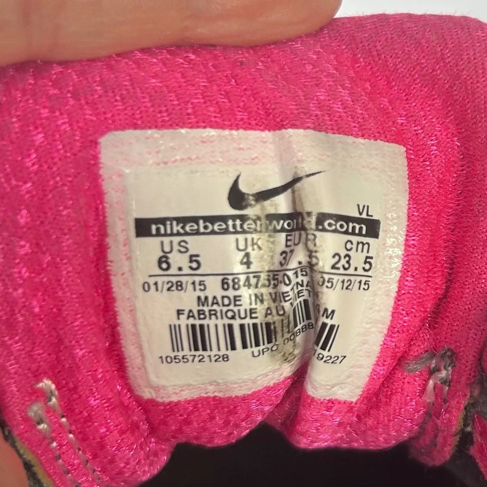 Nike Downshifter 6 Running Shoes Gray Pink Sneakers Womens Size 6.5‎
